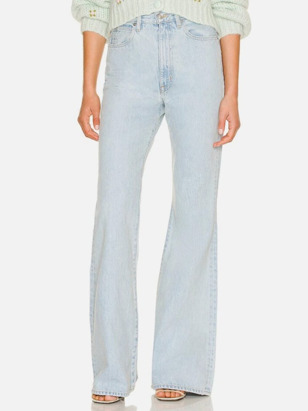 Slvrlake Indiana High and Dry Light Wash Flare Jeans High Rise Cotton Sz 28 READ